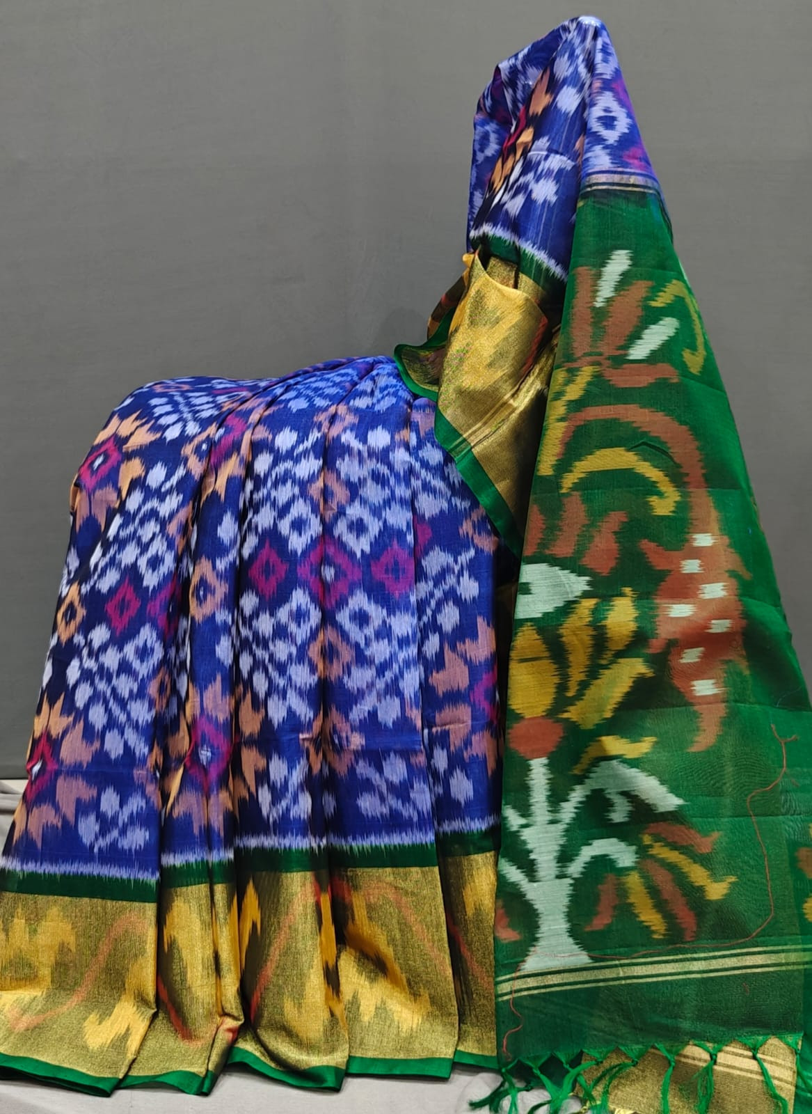 Totally handmade ikkat silk