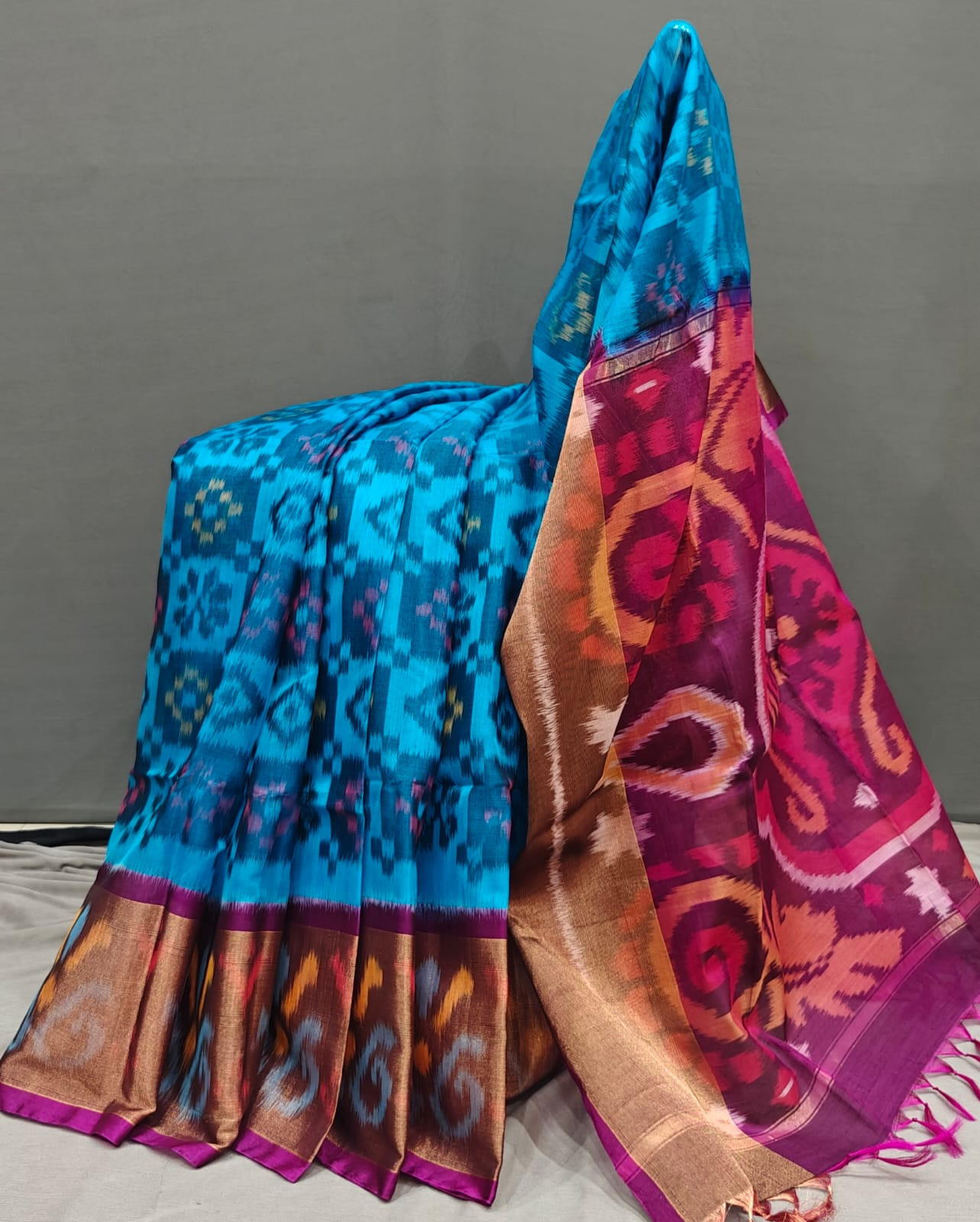 Totally handmade ikkat silk